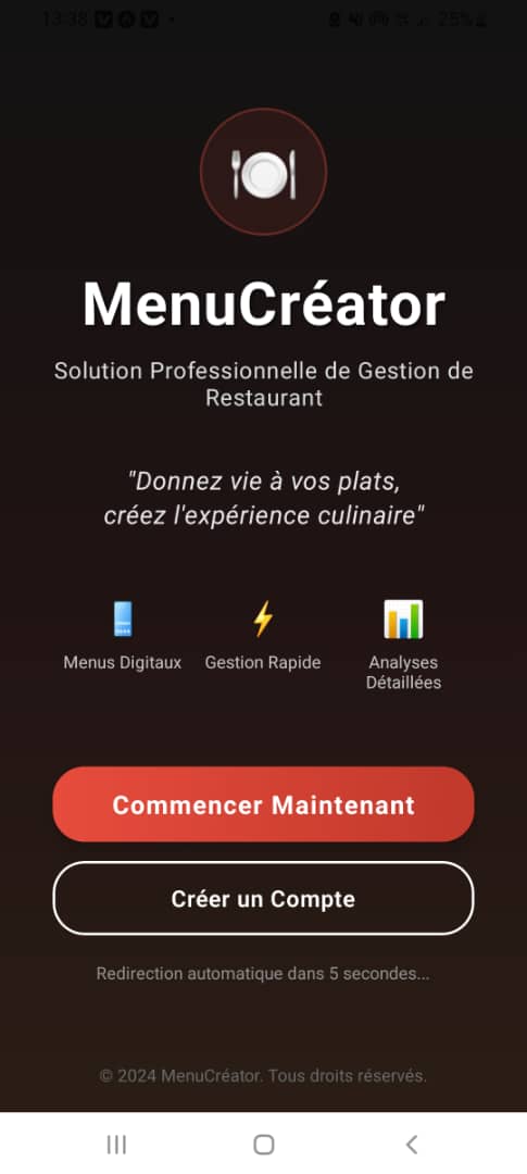 Application MonMenu